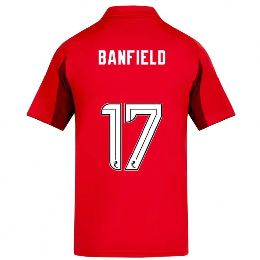 Danxen Niño Camiseta Keeley Banfield #17 Rojo Borgoña 1ª Equipación 2025/26 La Camisa