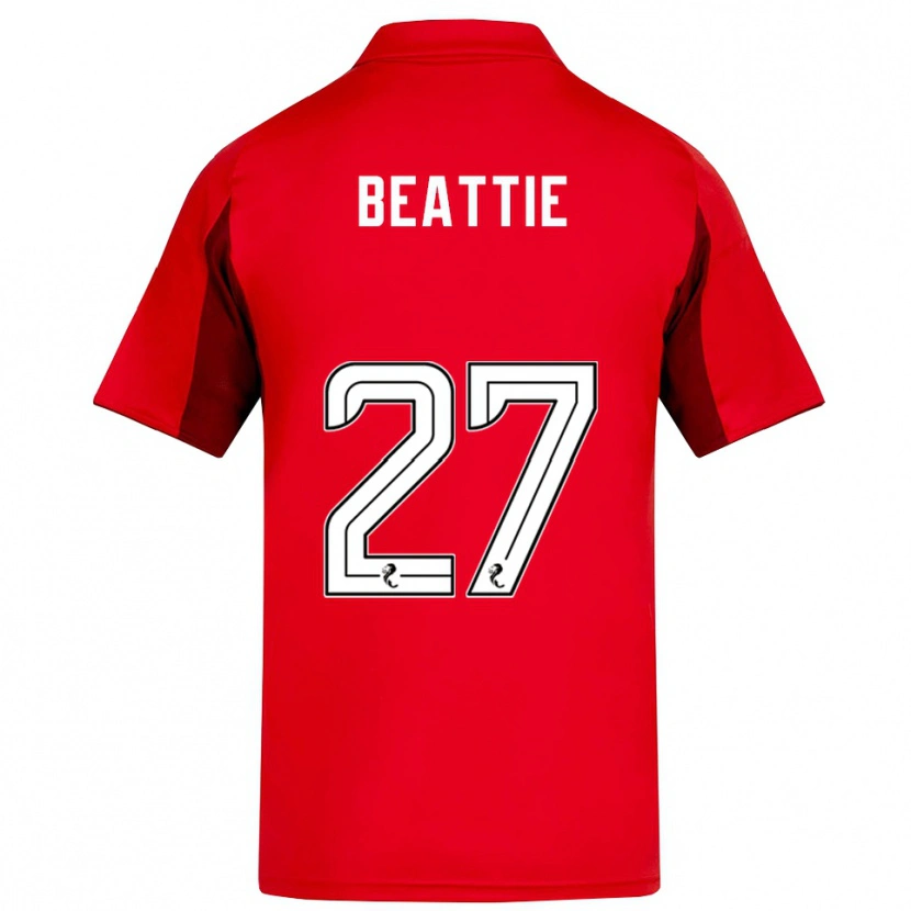 Danxen Niño Camiseta Kerry Beattie #27 Rojo Borgoña 1ª Equipación 2025/26 La Camisa