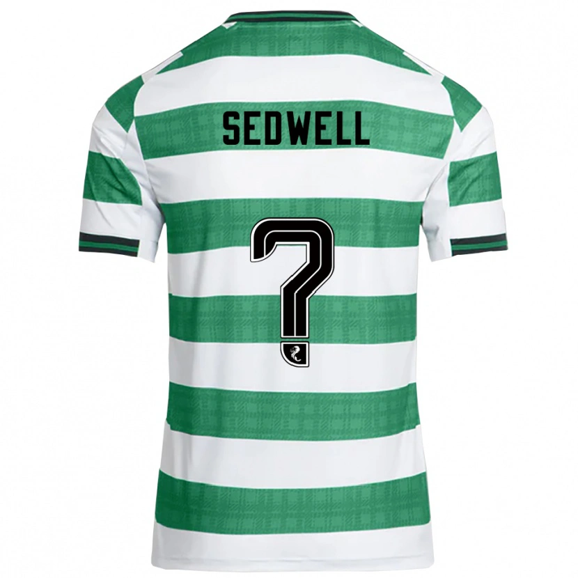 Danxen Niño Camiseta Sam Sedwell #0 Verde Blanco 1ª Equipación 2025/26 La Camisa