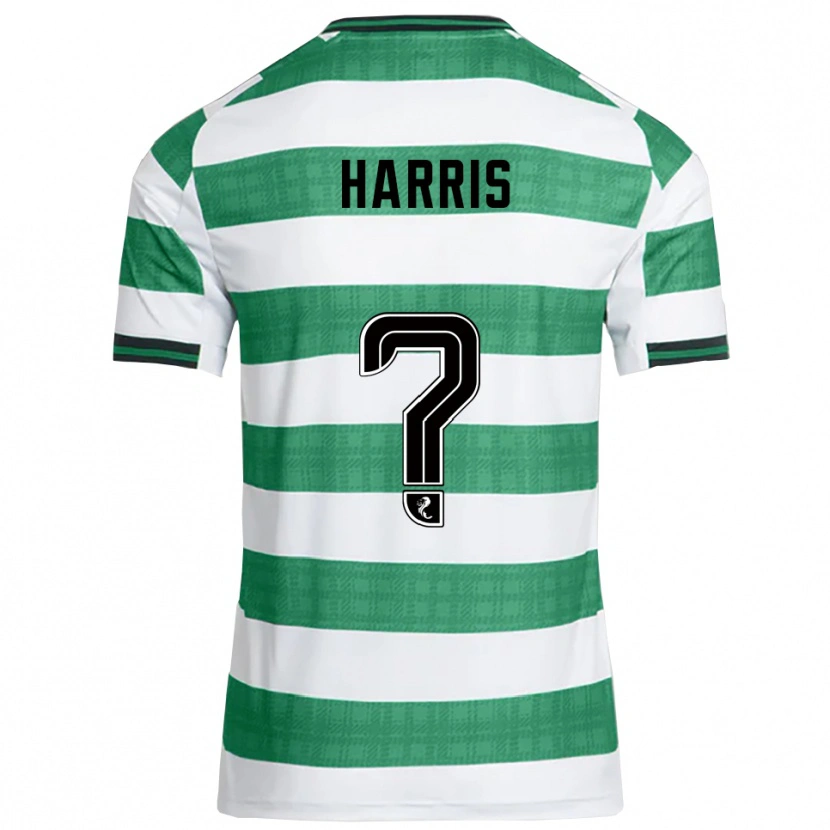 Danxen Niño Camiseta Mark Harris #0 Verde Blanco 1ª Equipación 2025/26 La Camisa