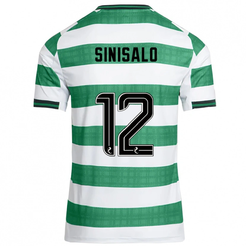 Danxen Niño Camiseta Viljami Sinisalo #12 Verde Blanco 1ª Equipación 2025/26 La Camisa