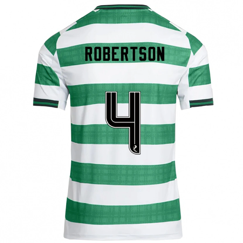 Danxen Niño Camiseta Lisa Robertson #4 Verde Blanco 1ª Equipación 2025/26 La Camisa