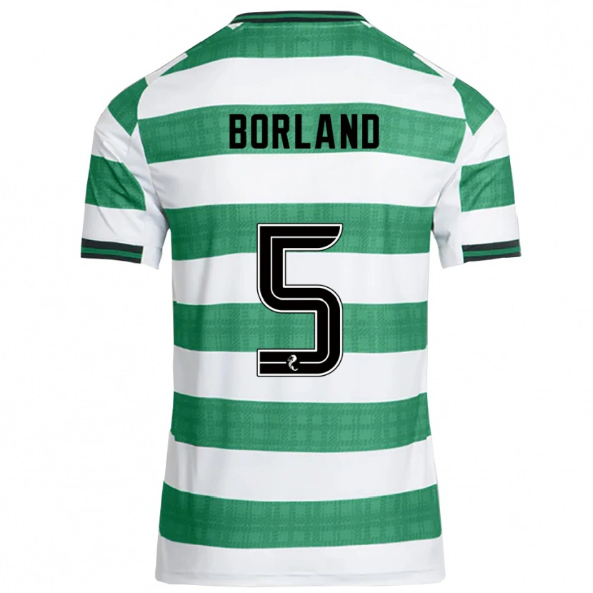 Danxen Niño Camiseta Hayden Borland #5 Verde Blanco 1ª Equipación 2025/26 La Camisa