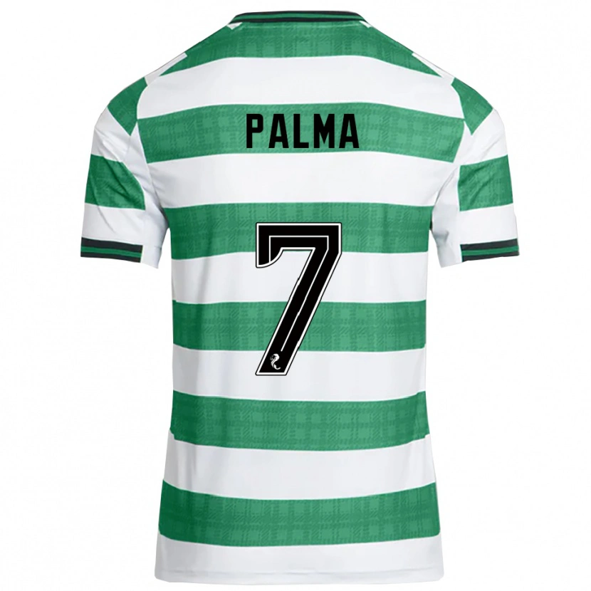 Danxen Niño Camiseta Luis Palma #7 Verde Blanco 1ª Equipación 2025/26 La Camisa