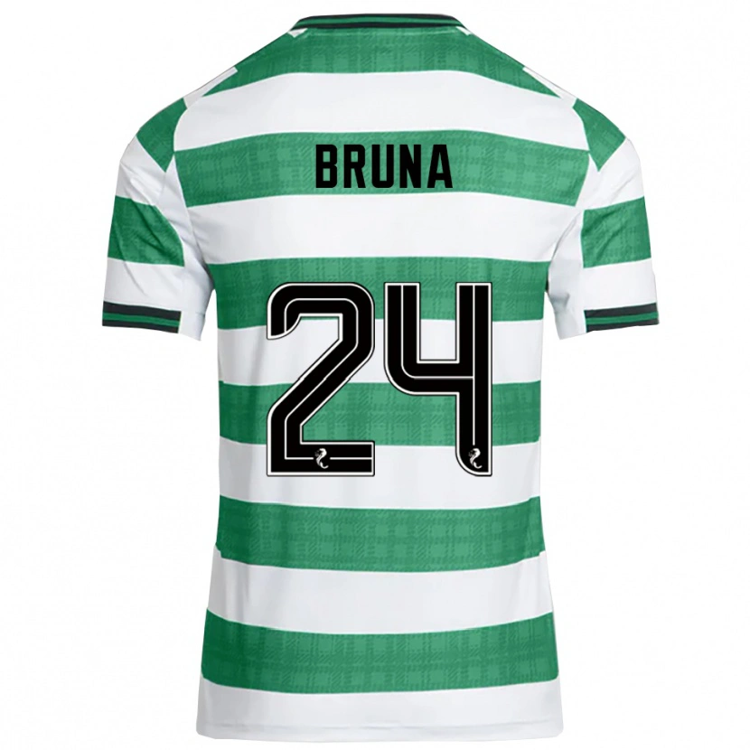 Danxen Niño Camiseta Bruna Lourenço #24 Verde Blanco 1ª Equipación 2025/26 La Camisa