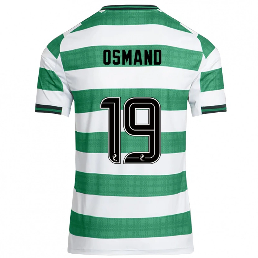 Danxen Niño Camiseta Callum Osmand #19 Verde Blanco 1ª Equipación 2025/26 La Camisa