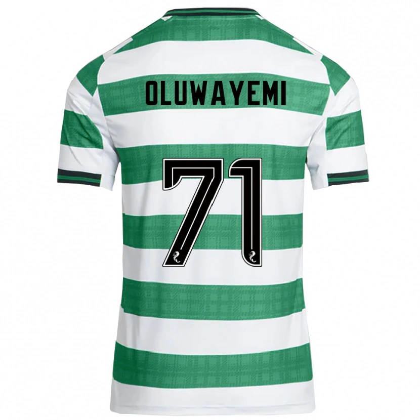 Danxen Niño Camiseta Tobi Oluwayemi #71 Verde Blanco 1ª Equipación 2025/26 La Camisa