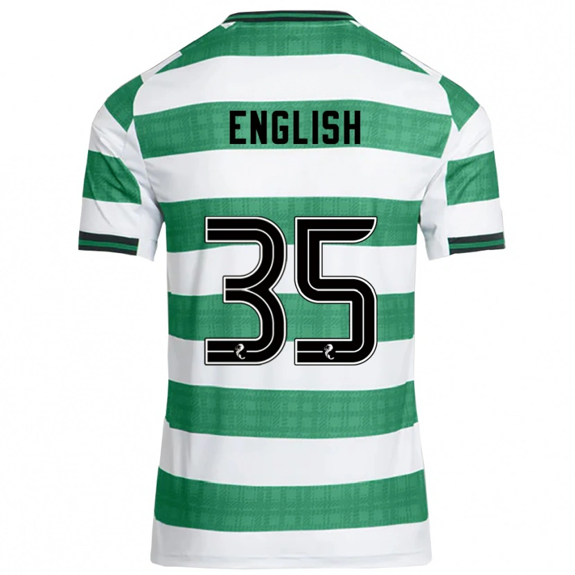 Danxen Niño Camiseta Isaac English #35 Verde Blanco 1ª Equipación 2025/26 La Camisa
