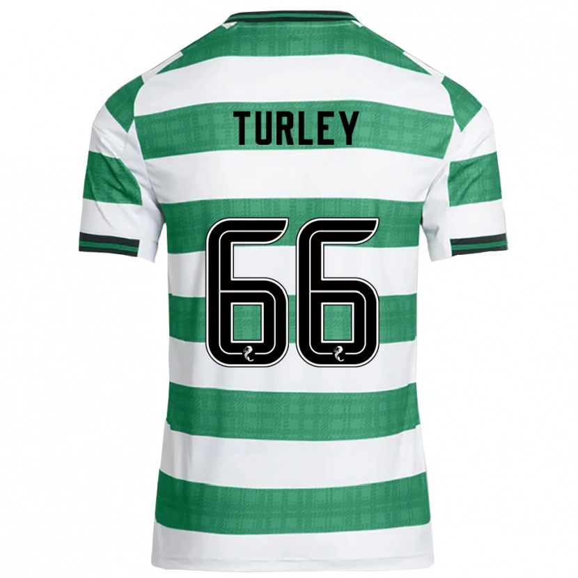 Danxen Niño Camiseta Francis Turley #66 Verde Blanco 1ª Equipación 2025/26 La Camisa