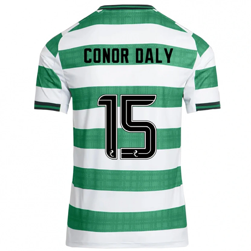 Danxen Niño Camiseta Conor Daly #15 Verde Blanco 1ª Equipación 2025/26 La Camisa
