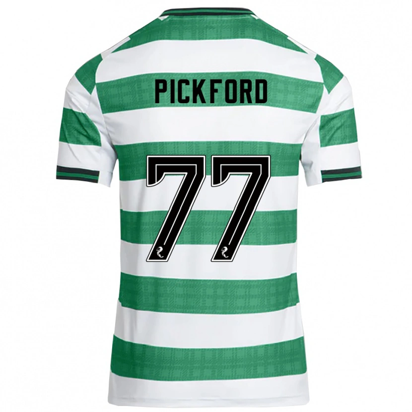 Danxen Niño Camiseta Tom Pickford #77 Verde Blanco 1ª Equipación 2025/26 La Camisa
