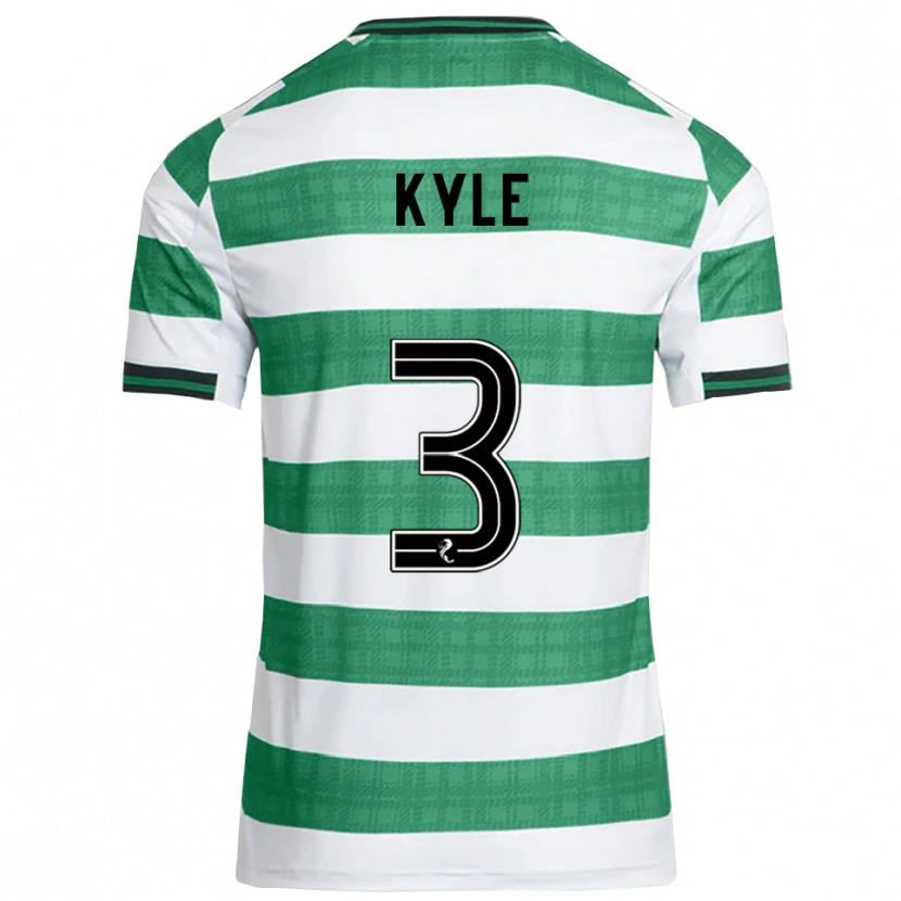 Danxen Niño Camiseta Andrew Kyle #3 Verde Blanco 1ª Equipación 2025/26 La Camisa