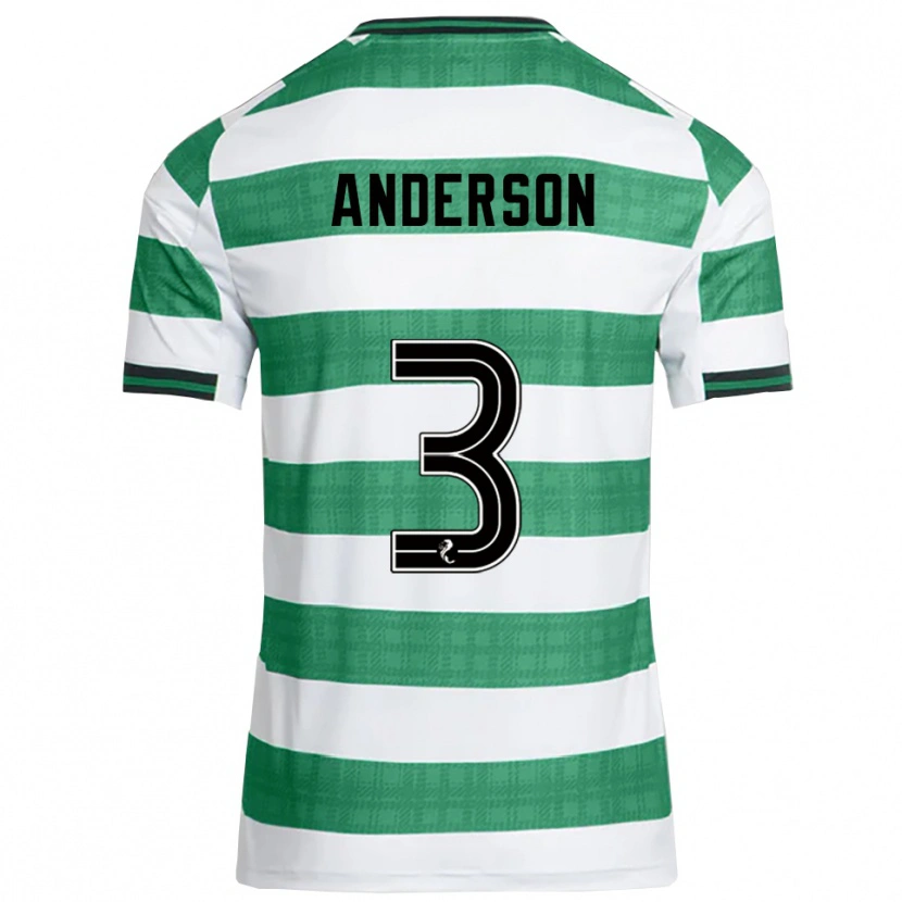 Danxen Niño Camiseta Matthew Anderson #3 Verde Blanco 1ª Equipación 2025/26 La Camisa