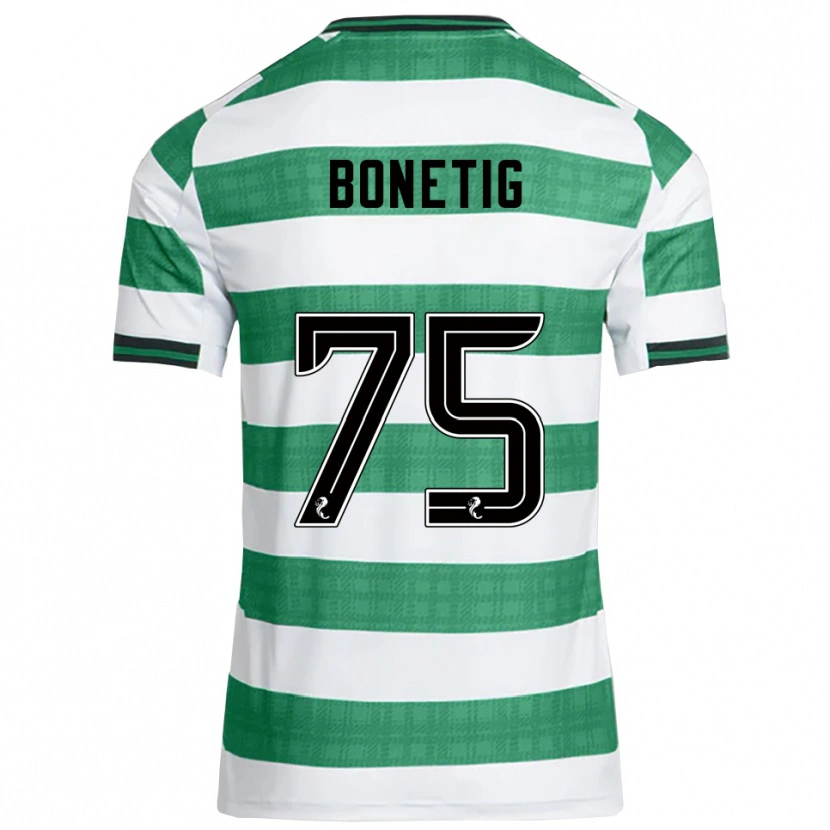 Danxen Niño Camiseta Liam Bonetig #75 Verde Blanco 1ª Equipación 2025/26 La Camisa