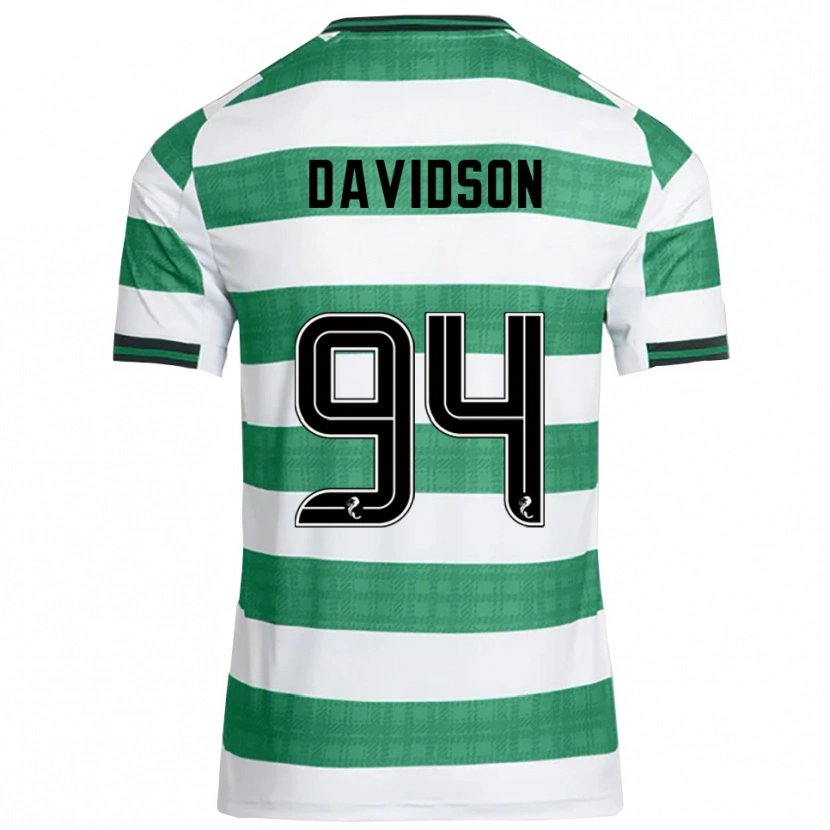 Danxen Niño Camiseta Bruno Davidson #94 Verde Blanco 1ª Equipación 2025/26 La Camisa