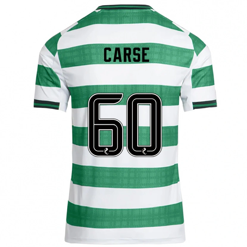 Danxen Niño Camiseta Mackenzie Carse #60 Verde Blanco 1ª Equipación 2025/26 La Camisa