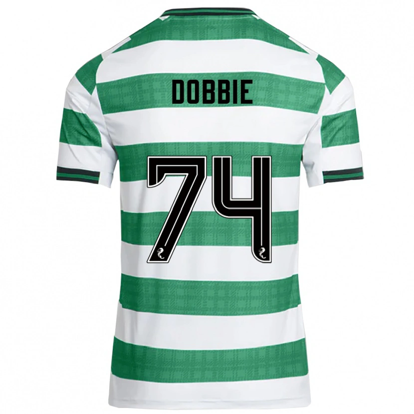Danxen Niño Camiseta Lewis Dobbie #74 Verde Blanco 1ª Equipación 2025/26 La Camisa