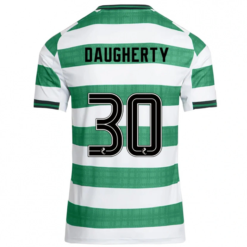 Danxen Niño Camiseta Kelsey Daugherty #30 Verde Blanco 1ª Equipación 2025/26 La Camisa