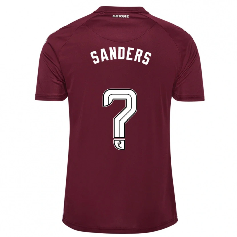 Danxen Niño Camiseta Charlie Sanders #0 Borgoña Blanco 1ª Equipación 2025/26 La Camisa