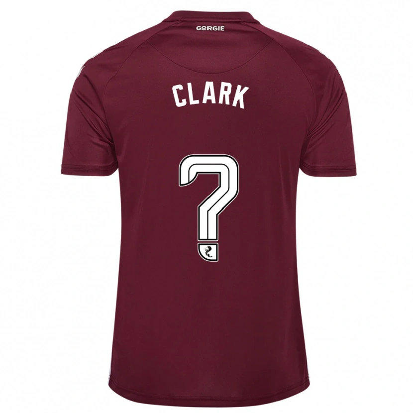 Danxen Niño Camiseta Allan Clark #0 Borgoña Blanco 1ª Equipación 2025/26 La Camisa