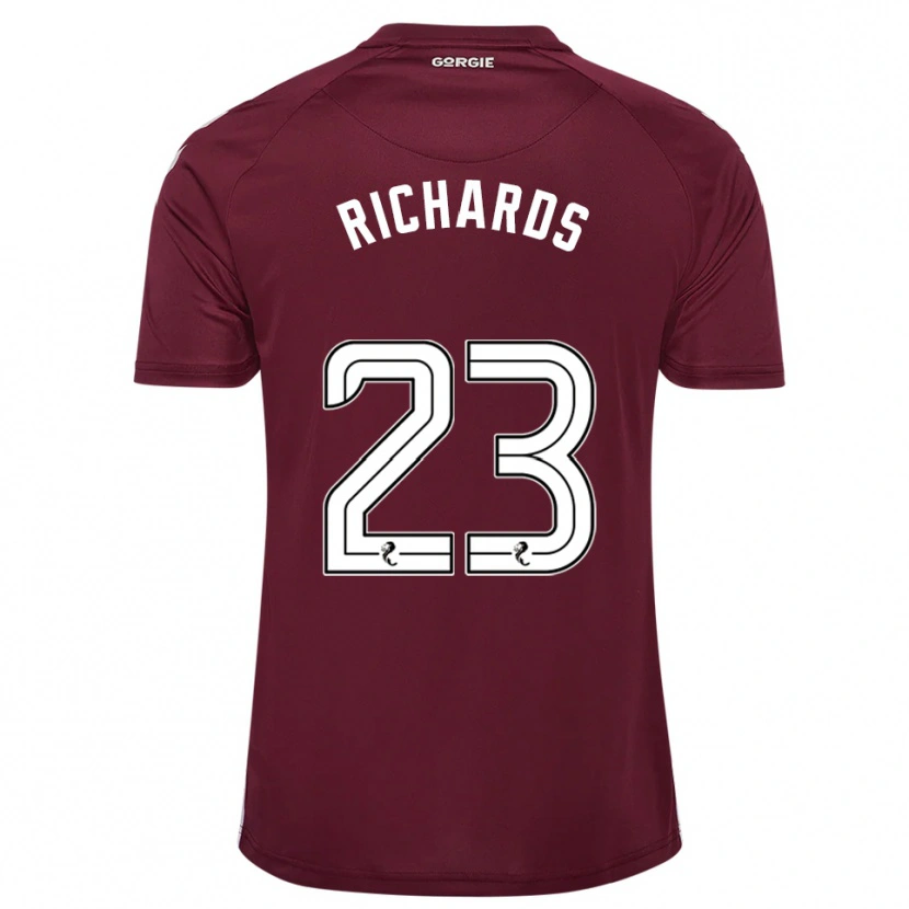 Danxen Niño Camiseta Jackie Richards #23 Borgoña Blanco 1ª Equipación 2025/26 La Camisa