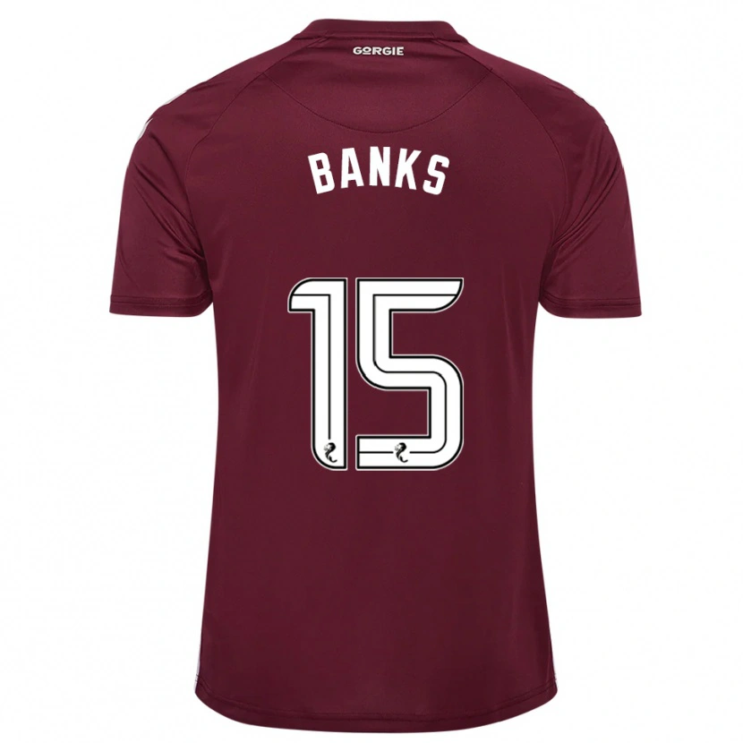 Danxen Niño Camiseta Euan Banks #15 Borgoña Blanco 1ª Equipación 2025/26 La Camisa