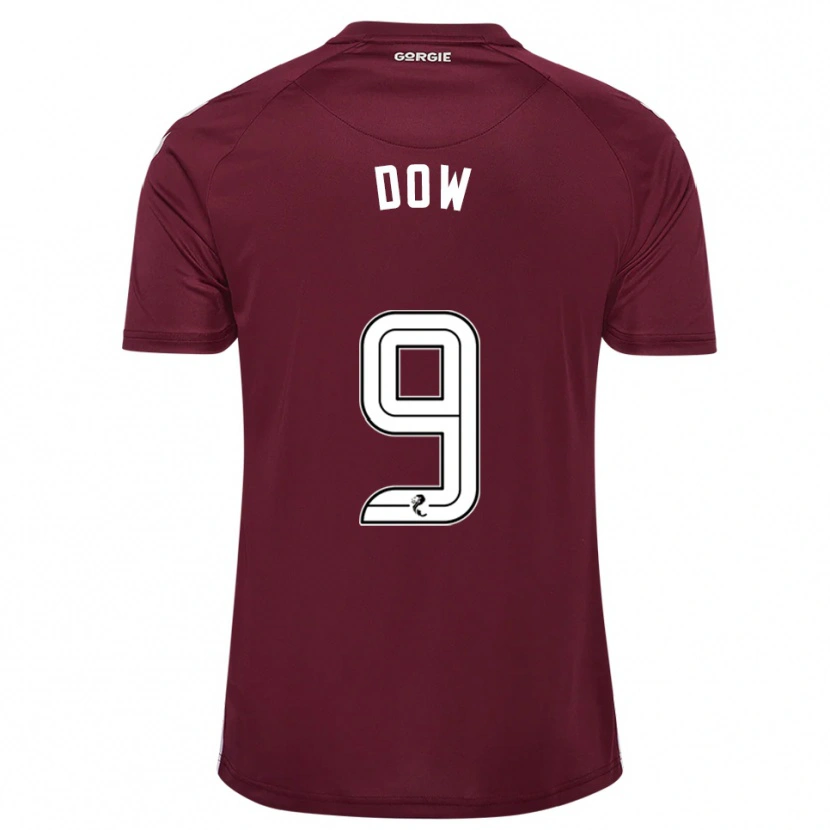 Danxen Niño Camiseta Connor Dow #9 Borgoña Blanco 1ª Equipación 2025/26 La Camisa
