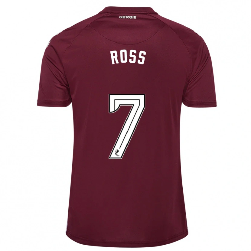 Danxen Niño Camiseta Mackenzie Ross #7 Borgoña Blanco 1ª Equipación 2025/26 La Camisa