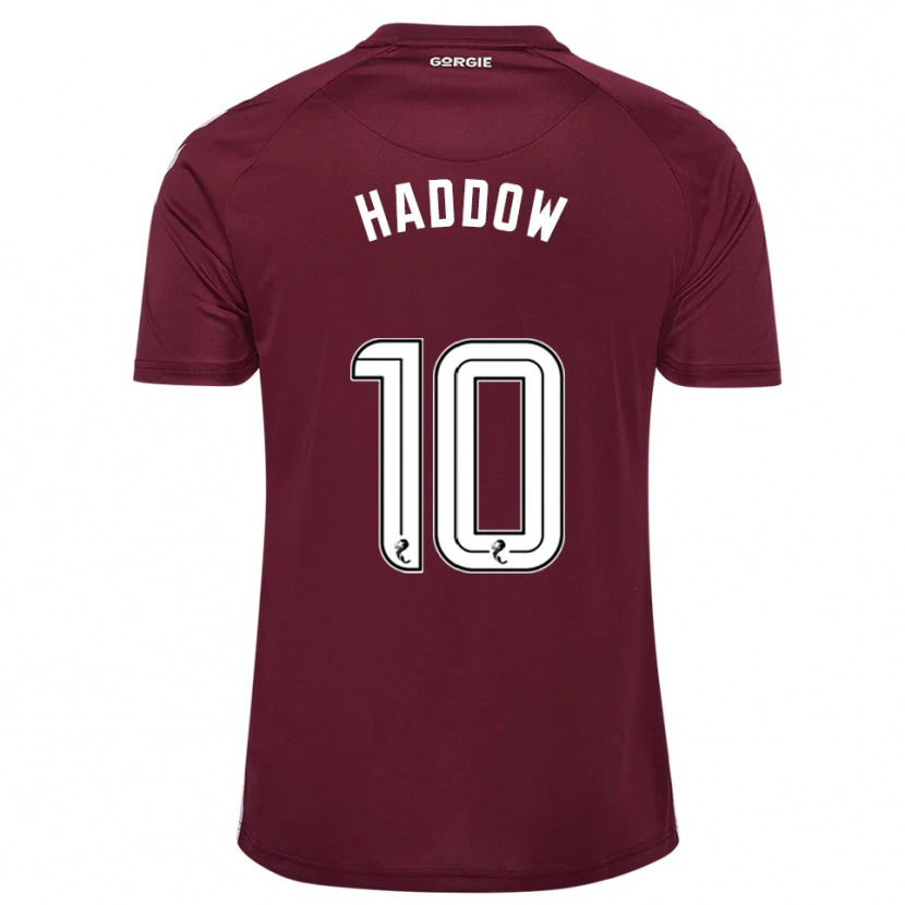 Danxen Niño Camiseta Aiden Haddow #10 Borgoña Blanco 1ª Equipación 2025/26 La Camisa