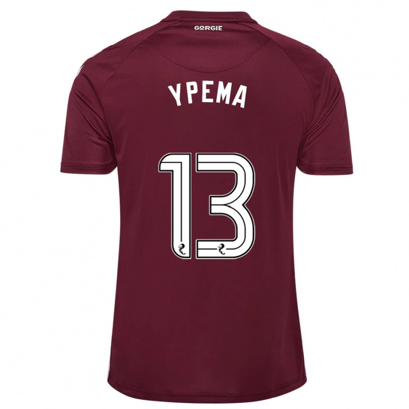 Danxen Niño Camiseta Danique Ypema #13 Borgoña Blanco 1ª Equipación 2025/26 La Camisa
