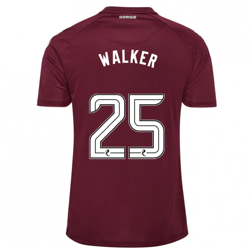 Danxen Niño Camiseta Liam Walker #25 Borgoña Blanco 1ª Equipación 2025/26 La Camisa