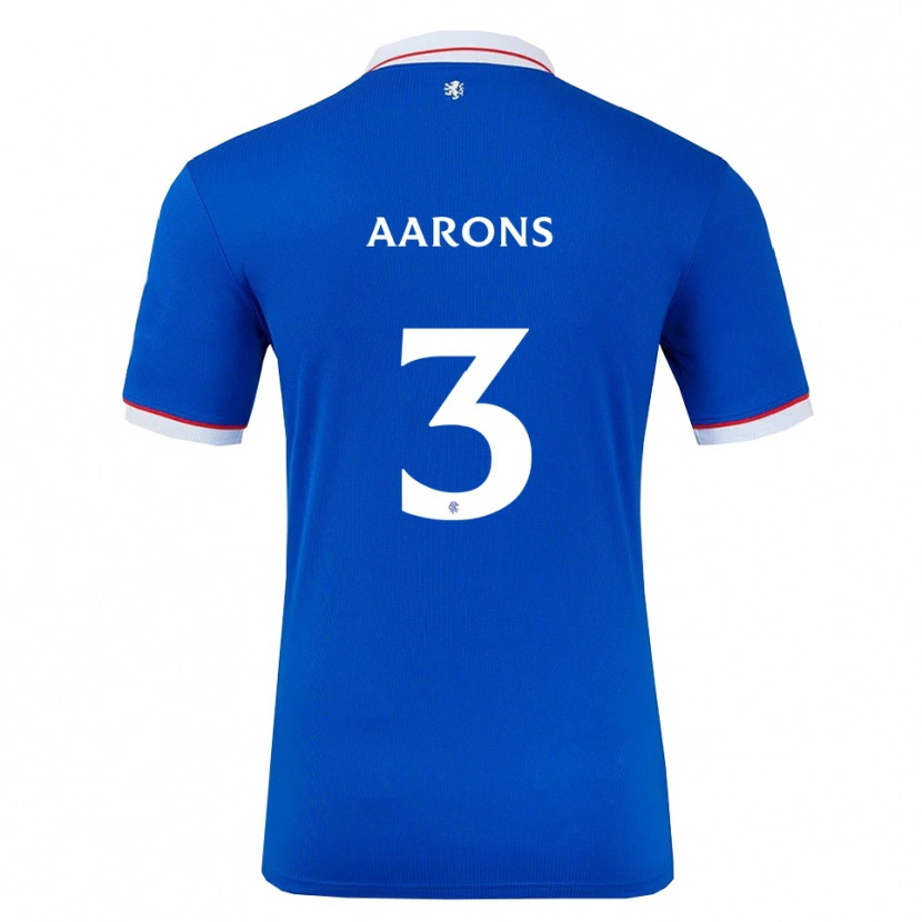 Danxen Niño Camiseta Max Aarons #3 Azul Blanco 1ª Equipación 2025/26 La Camisa