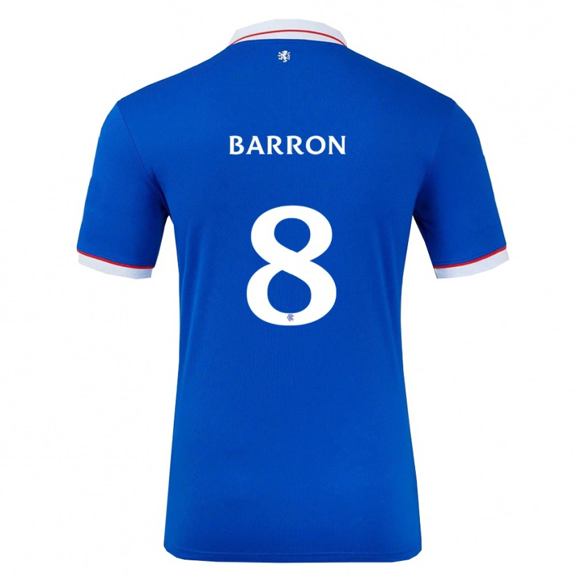 Danxen Niño Camiseta Connor Barron #8 Azul Blanco 1ª Equipación 2025/26 La Camisa
