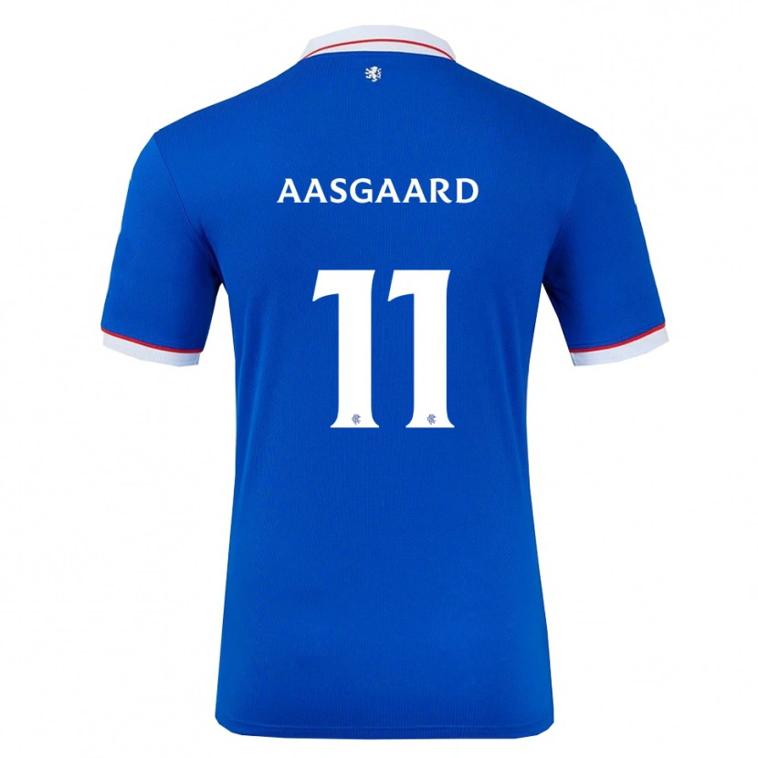Danxen Niño Camiseta Thelo Aasgaard #11 Azul Blanco 1ª Equipación 2025/26 La Camisa
