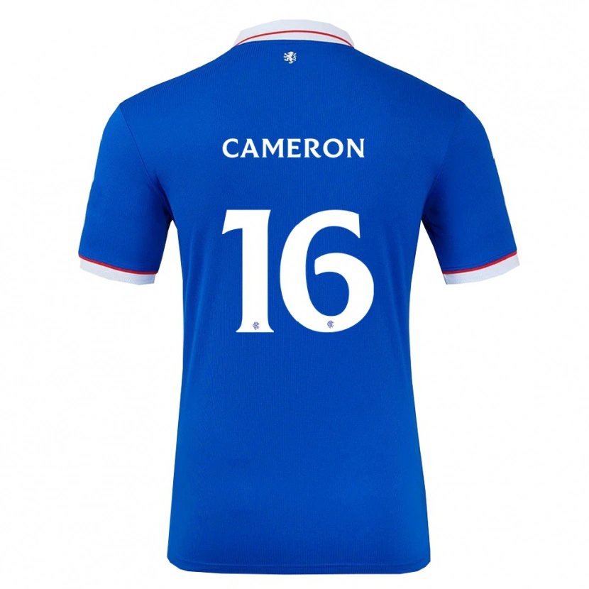 Danxen Niño Camiseta Lyall Cameron #16 Azul Blanco 1ª Equipación 2025/26 La Camisa