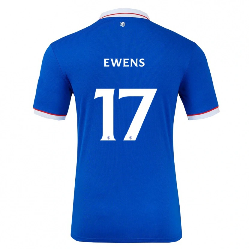 Danxen Niño Camiseta Sarah Ewens #17 Azul Blanco 1ª Equipación 2025/26 La Camisa