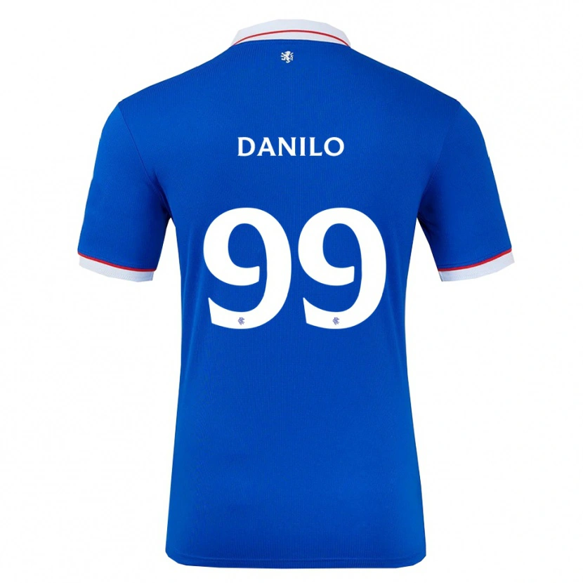 Danxen Niño Camiseta Danilo #99 Azul Blanco 1ª Equipación 2025/26 La Camisa