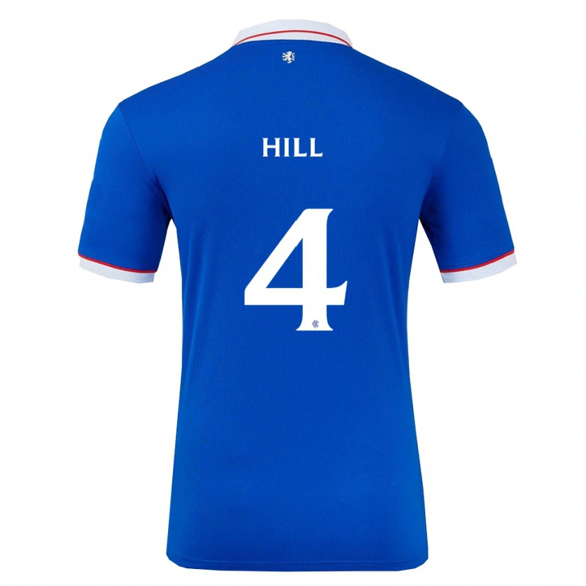Danxen Niño Camiseta Kathryn Hill #4 Azul Blanco 1ª Equipación 2025/26 La Camisa