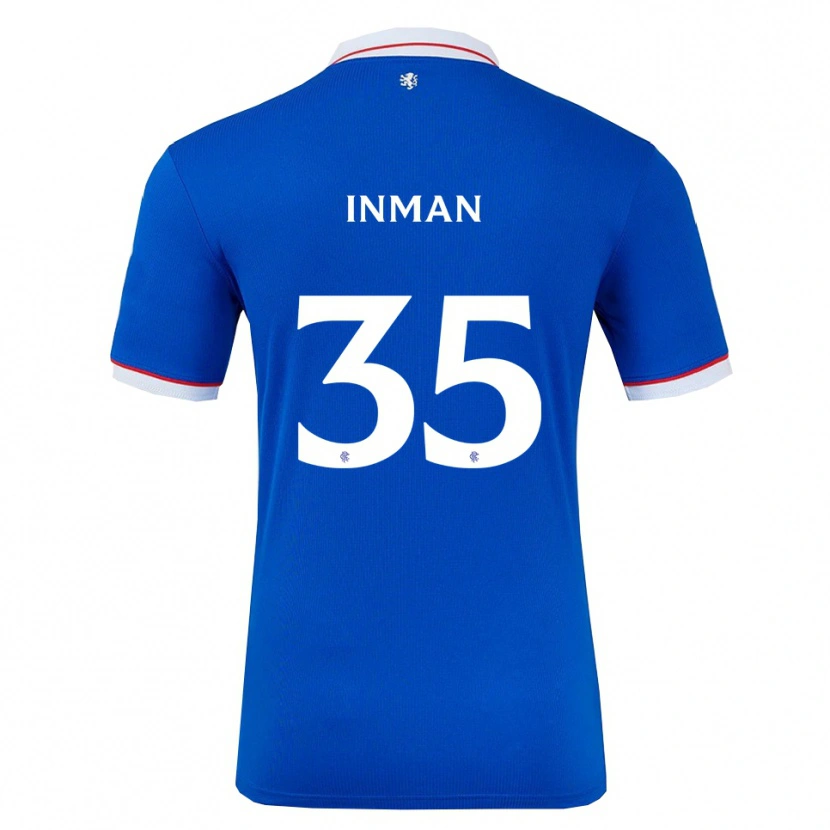 Danxen Niño Camiseta Lucy Inman #35 Azul Blanco 1ª Equipación 2025/26 La Camisa