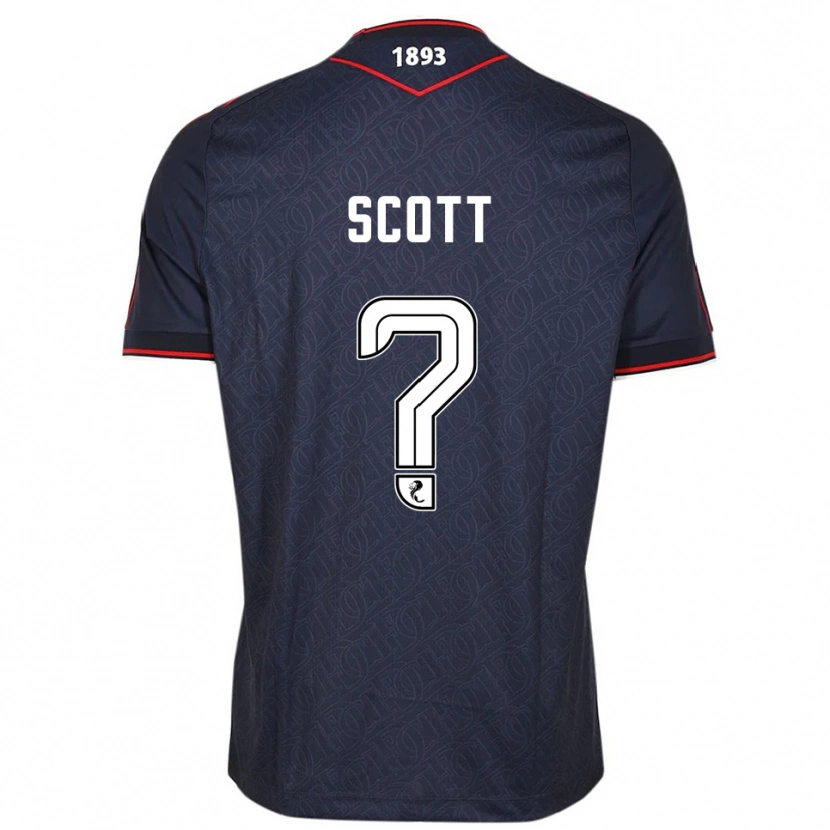 Danxen Niño Camiseta Chase Scott #0 Azul Marino Blanco 1ª Equipación 2025/26 La Camisa