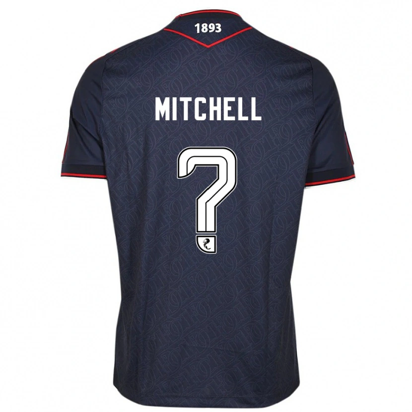 Danxen Niño Camiseta Josh Mitchell #0 Azul Marino Blanco 1ª Equipación 2025/26 La Camisa