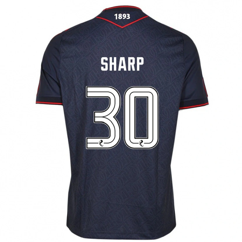 Danxen Niño Camiseta Harry Sharp #30 Azul Marino Blanco 1ª Equipación 2025/26 La Camisa