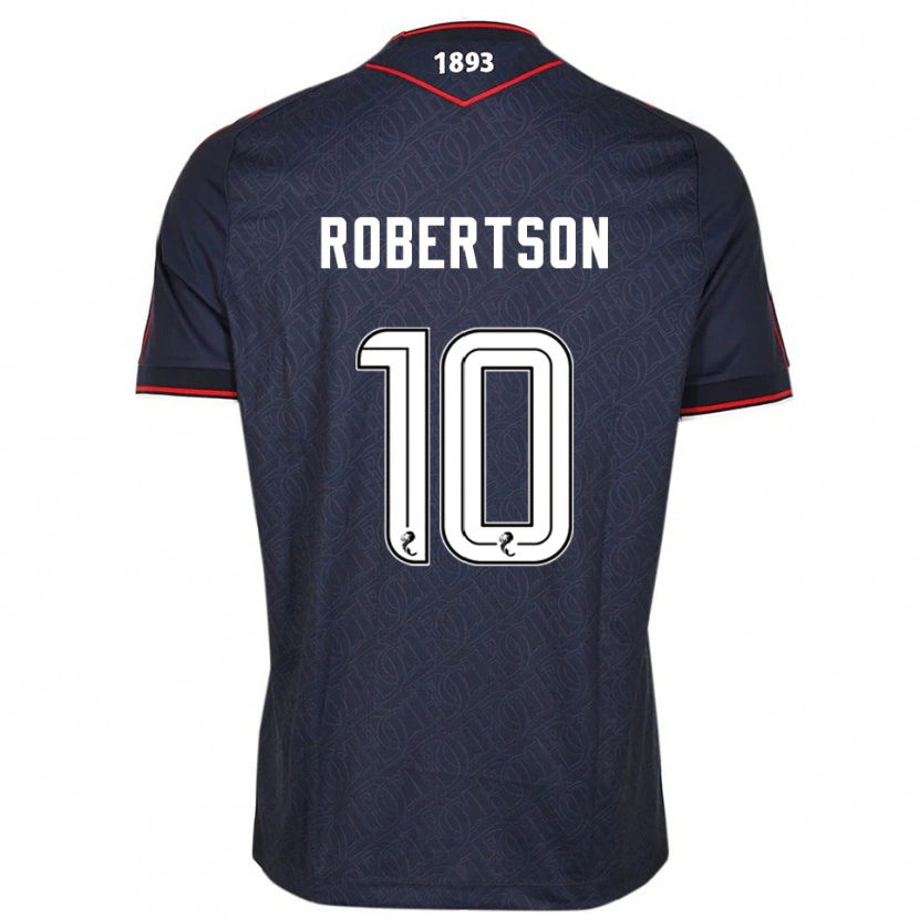 Danxen Niño Camiseta Finlay Robertson #10 Azul Marino Blanco 1ª Equipación 2025/26 La Camisa