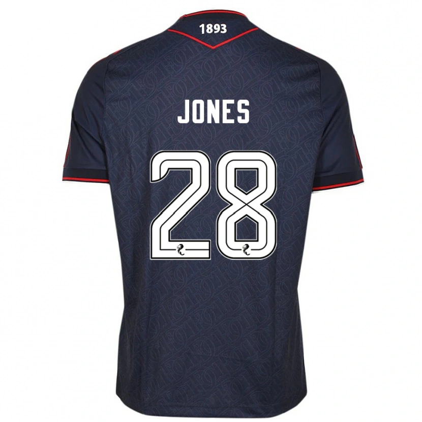 Danxen Niño Camiseta Callum Jones #28 Azul Marino Blanco 1ª Equipación 2025/26 La Camisa