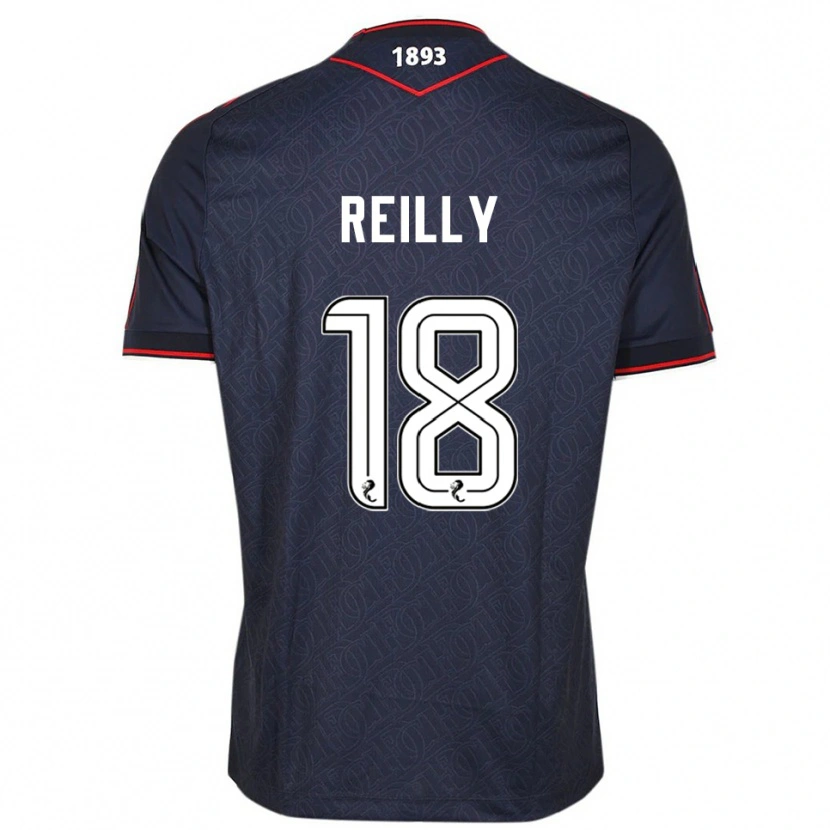 Danxen Niño Camiseta Charlie Reilly #18 Azul Marino Blanco 1ª Equipación 2025/26 La Camisa