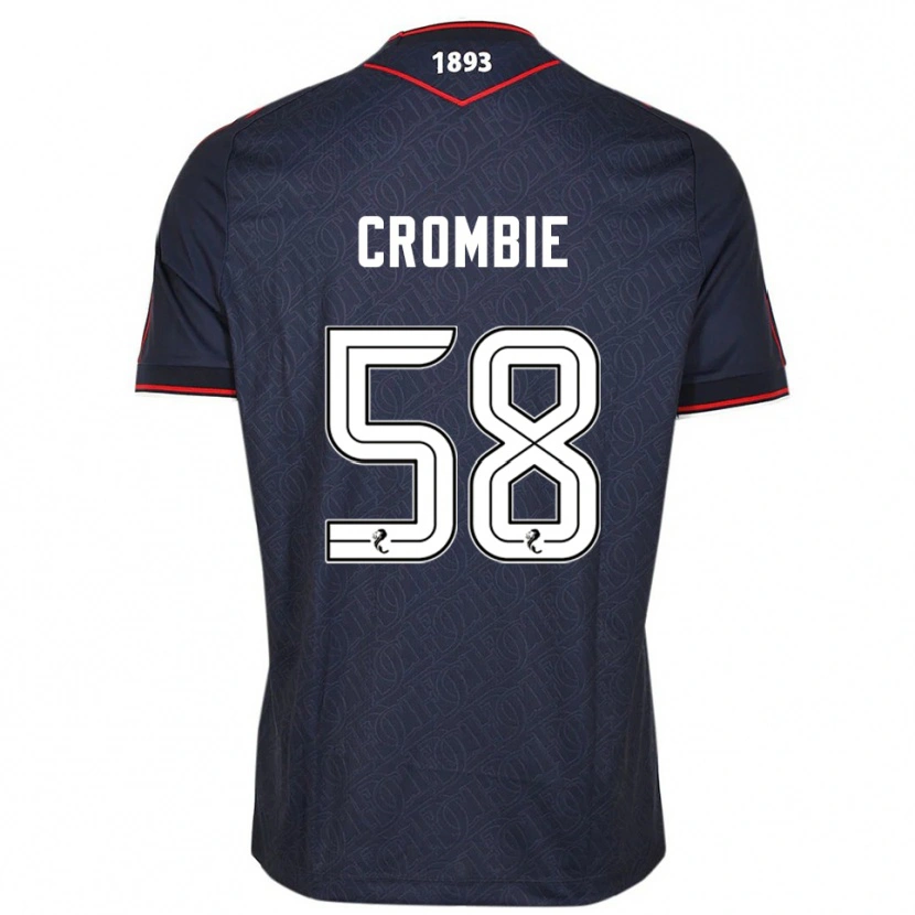 Danxen Niño Camiseta Ethan Crombie #58 Azul Marino Blanco 1ª Equipación 2025/26 La Camisa