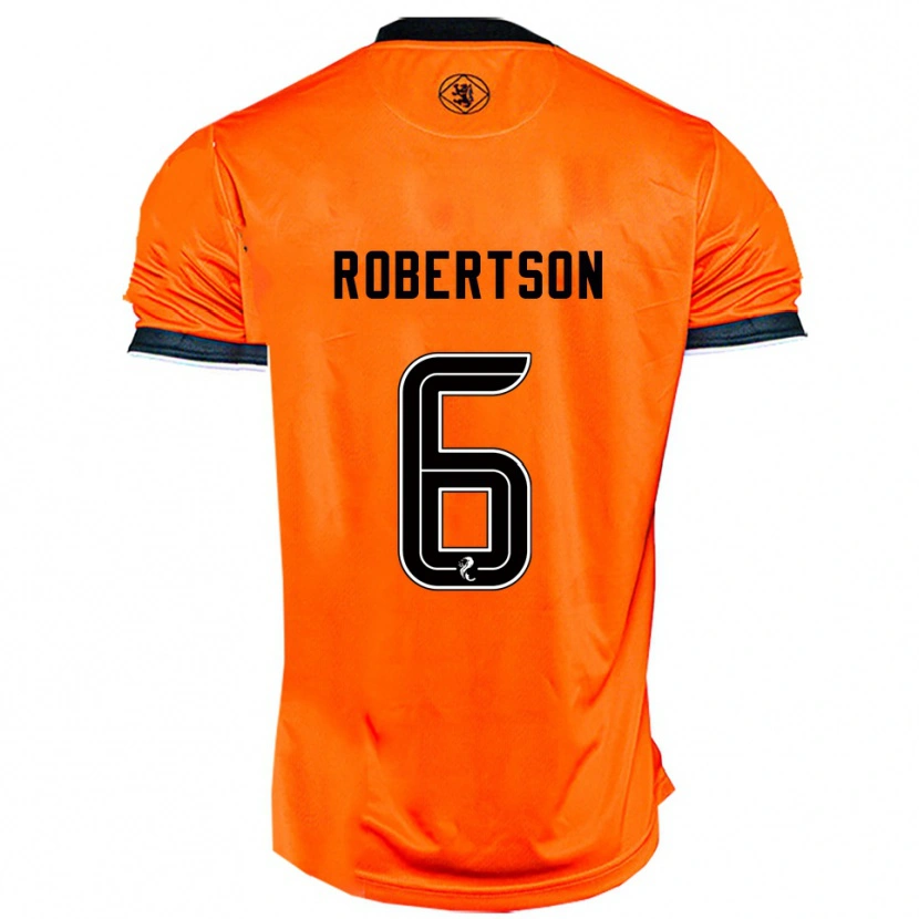 Danxen Niño Camiseta Ashley Robertson #6 Naranja Negro 1ª Equipación 2025/26 La Camisa