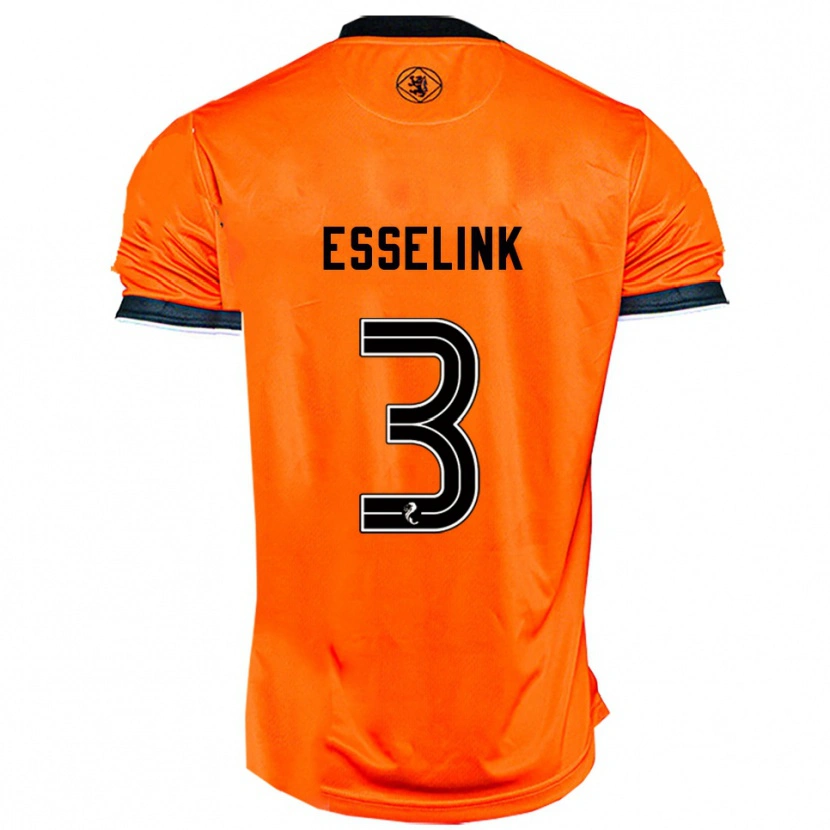 Danxen Niño Camiseta Bert Esselink #3 Naranja Negro 1ª Equipación 2025/26 La Camisa