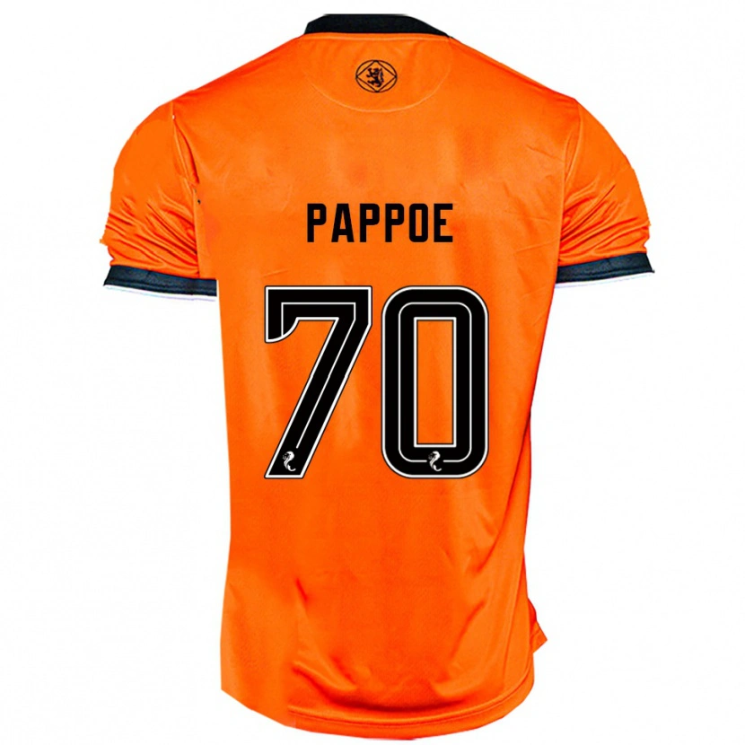 Danxen Niño Camiseta Isaac Pappoe #70 Naranja Negro 1ª Equipación 2025/26 La Camisa