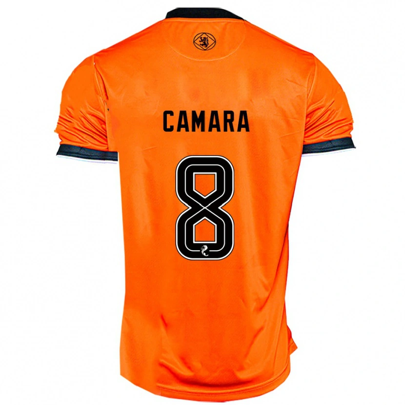 Danxen Niño Camiseta Panutche Camara #8 Naranja Negro 1ª Equipación 2025/26 La Camisa